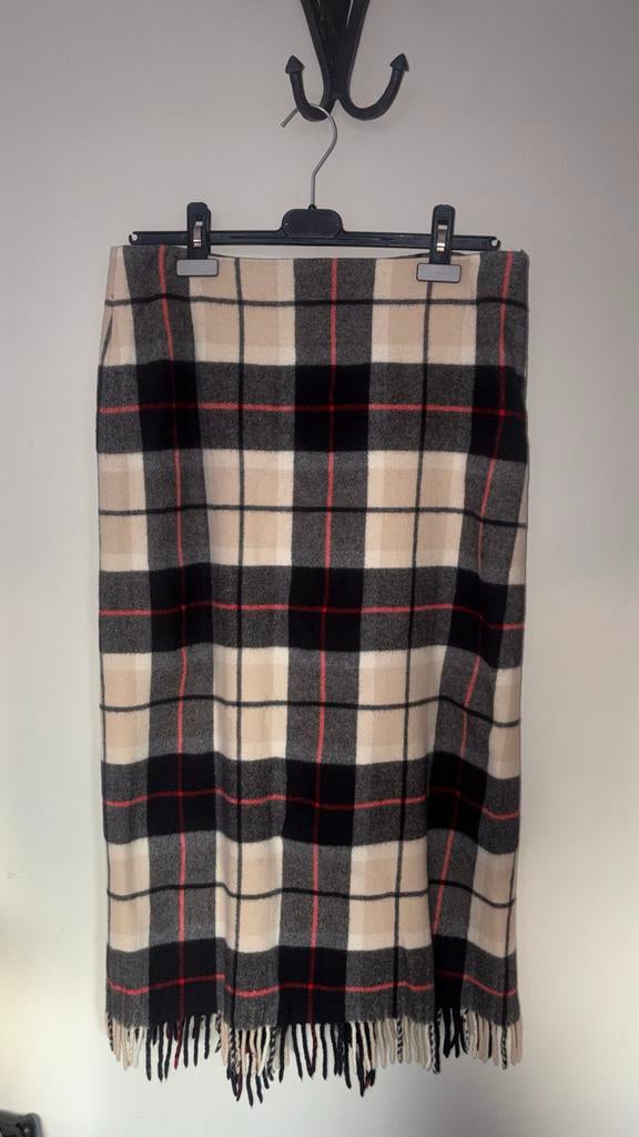MarcCain wollen geruite rok met franjes - Maat M, Kleding | Dames, Rokken, Maat 38/40 (M), Overige kleuren, Ophalen of Verzenden