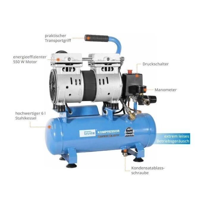 Gude Airpower 105/8/6 Superstille compressor!!, Ophalen, Nieuw, Gereedschap of Toebehoren
