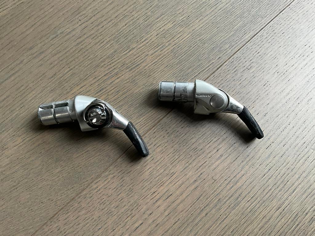 Shimano SL-BS78 Dura-Ace Bar-End Shifters 2x10 speed, Ophalen, Gebruikt, Overige typen, Aluminium