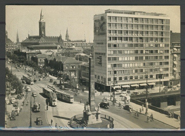Kopenhage Tram 16 Z/W Foto Ansichtkaart Tram t-93 jdu, Ophalen of Verzenden, Zo goed als nieuw, Tram, Kaart of Prent