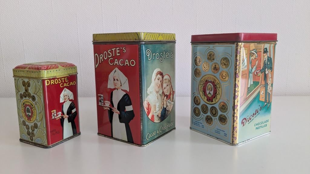 Droste cacao blikjes, Ophalen of Verzenden
