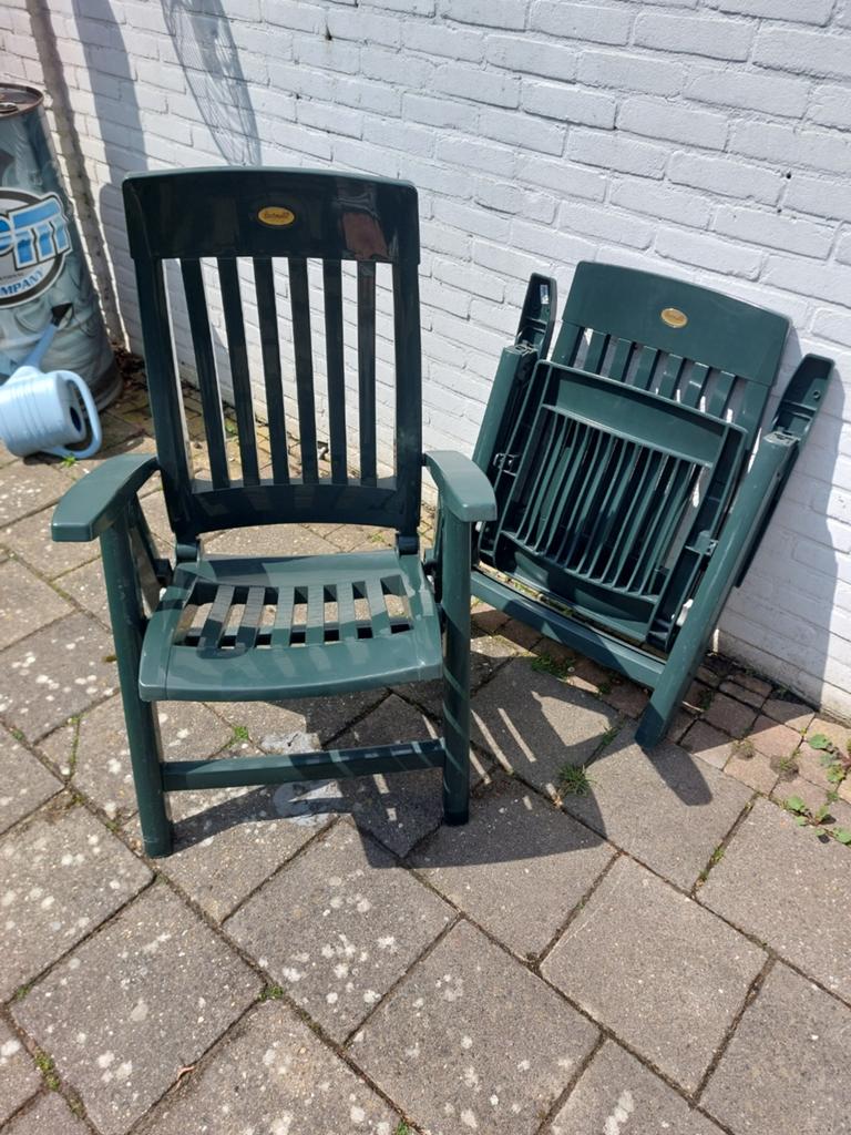 2 zeer nette Hartman meerstanden tuinstoelen, Ophalen, Zo goed als nieuw, Kunststof