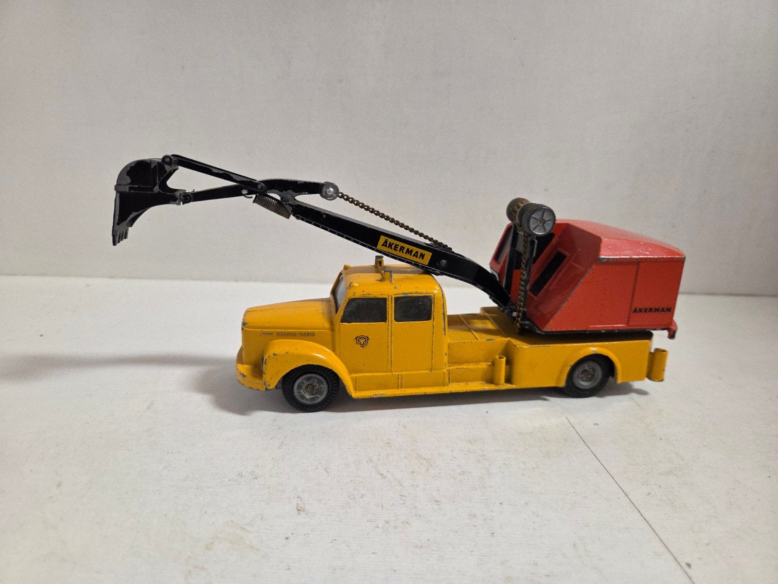 Tekno Scania Vabis met Akerman kraan, ., Zo goed als nieuw, ., Ophalen of Verzenden