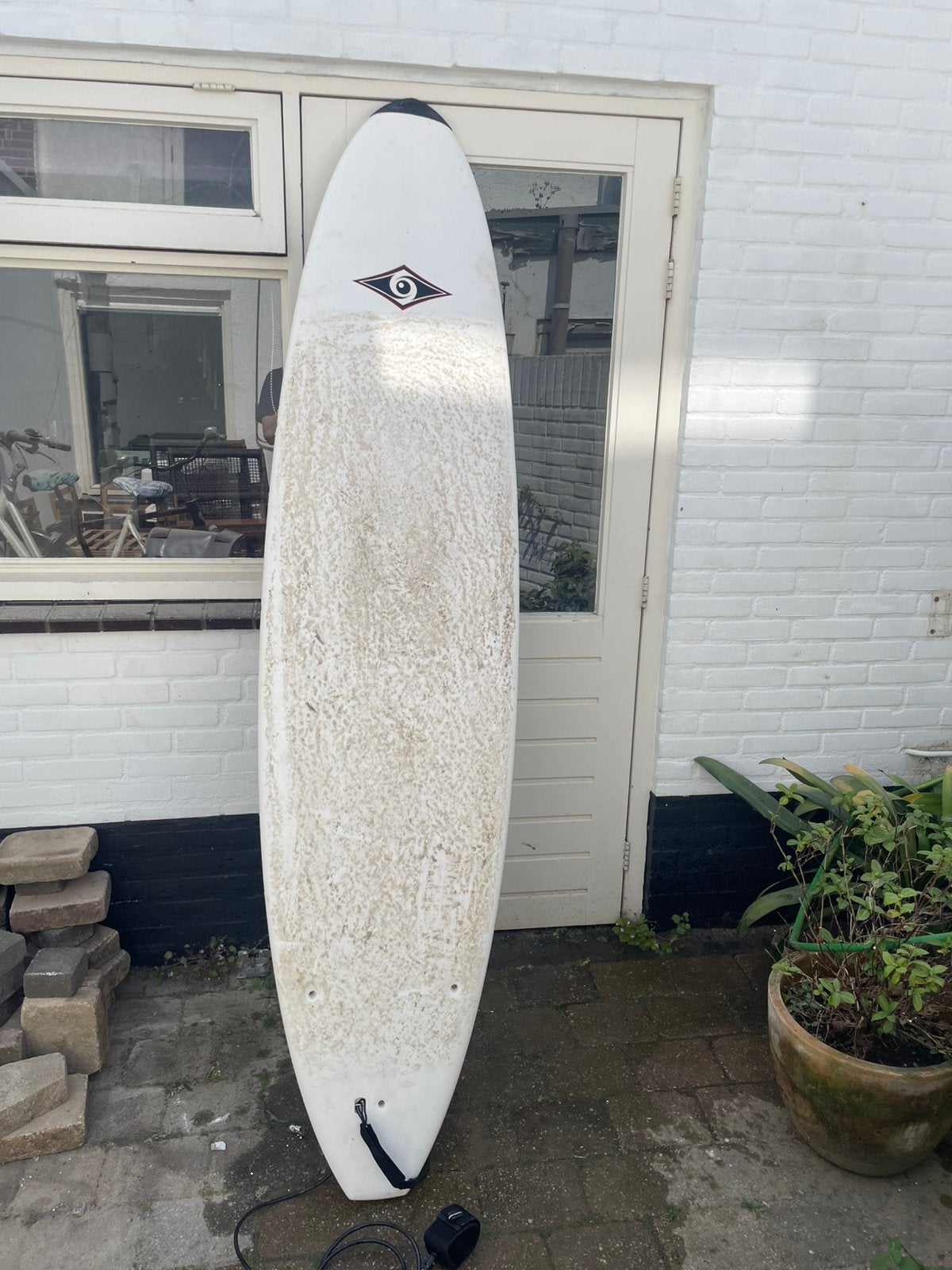 BIC Surf White Line “Klassikeren” 7’3 Mini Malibu Surfboard, Ophalen, Zo goed als nieuw