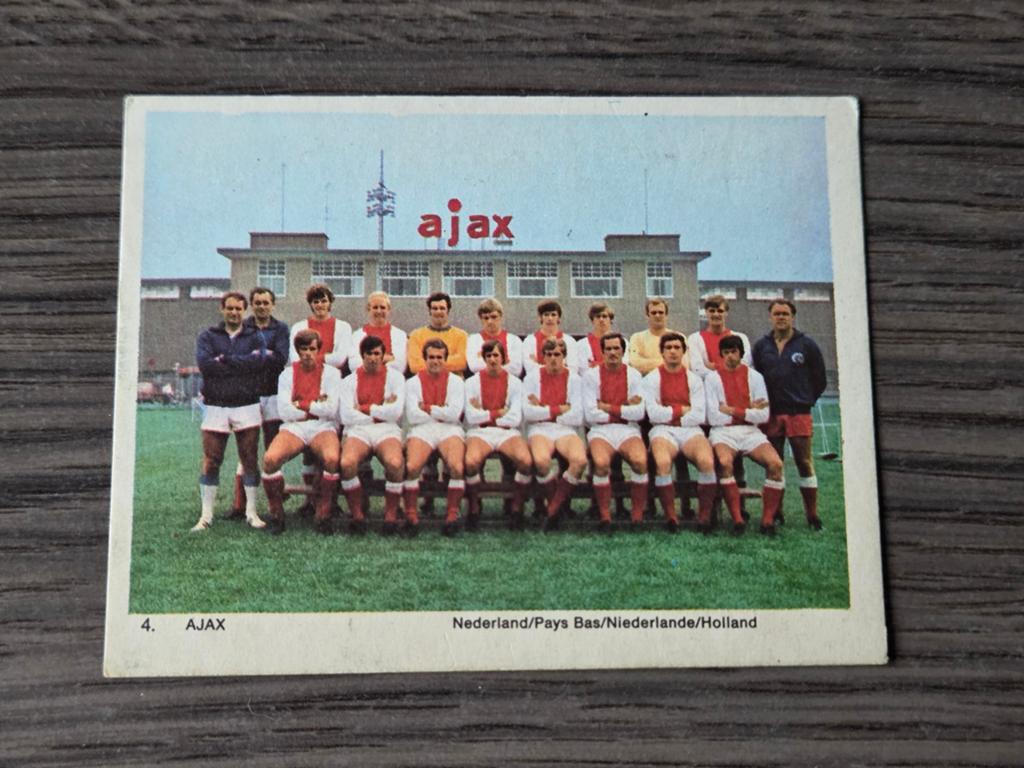Team Ajax met Cruyff Monty Gum Benfica puzzel, Ophalen of Verzenden, Gebruikt, Ajax, Poster, Plaatje of Sticker