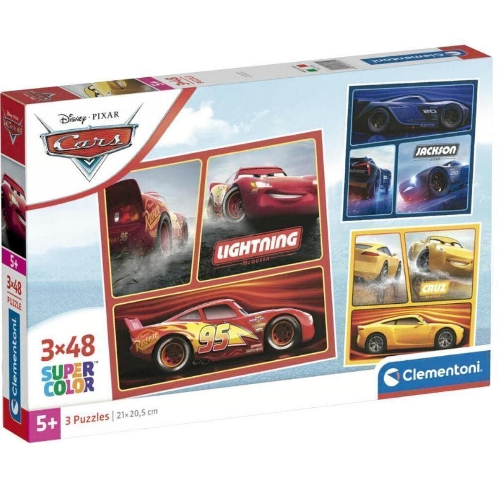 Disney Cars Puzzel - 3 x 48 stukjes - Clementoni Legpuzzel, 10 tot 50 stukjes, Nieuw, Ophalen of Verzenden, Nvt
