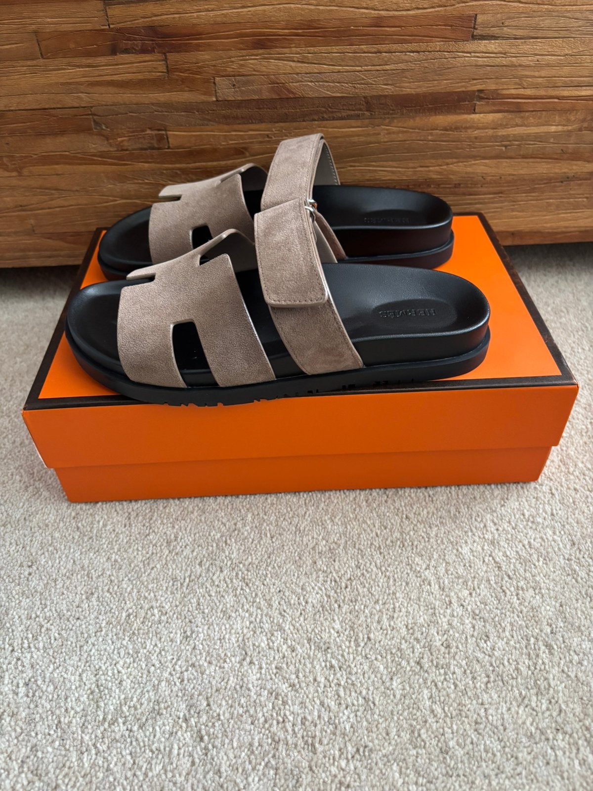Hermès Chypre Sandalen – Maat 38, Verzenden, Beige, Sandalen of Muiltjes, Zo goed als nieuw