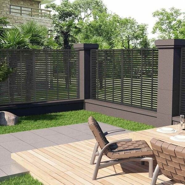 Schutting tuinscherm louvre 180 x 180 cm HKC GRATIS BEZORGD!, Tuin en Terras, Schuttingen, Overige materialen, 1 tot 2 meter, Nieuw