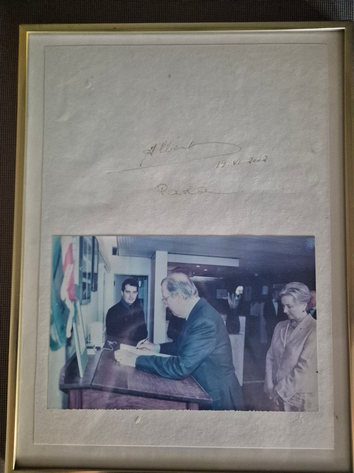 handtekening koningin Paola en koning Albert 2002, Ophalen of Verzenden