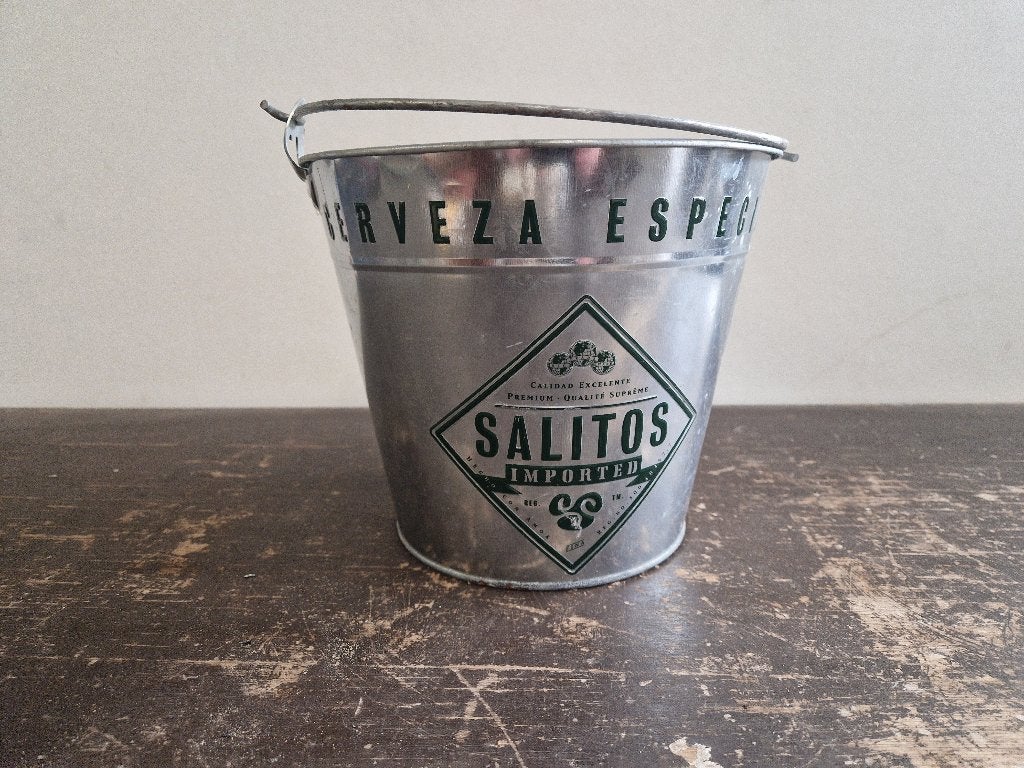 Salitos cerveza ijsemmer koelemmer, Ophalen of Verzenden, Metaal, Grijs, Overige typen