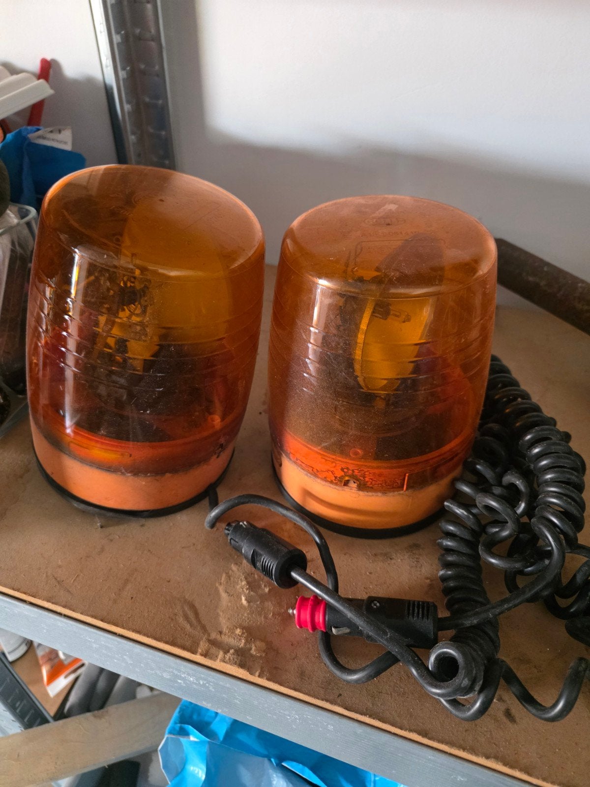 2x Oranje zwaailampen met 12V aansluiting, Ophalen of Verzenden, Gebruikt, Universele onderdelen