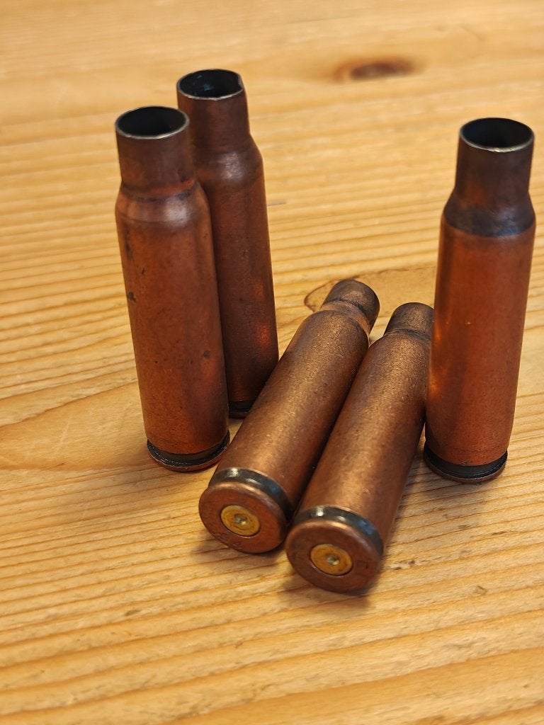 5 lege hulzen 7.62x51 mm (61_94), Verzamelen, Militaria | Algemeen, Ophalen of Verzenden, Landmacht, Nederland, Hulzen of Bodemvondsten
