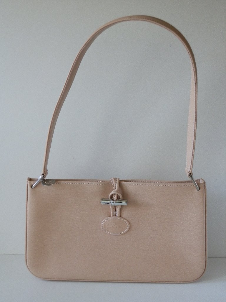 Longchamp Paris damestas . Leer ., Ophalen of Verzenden, Zo goed als nieuw, Overige kleuren, Overige typen