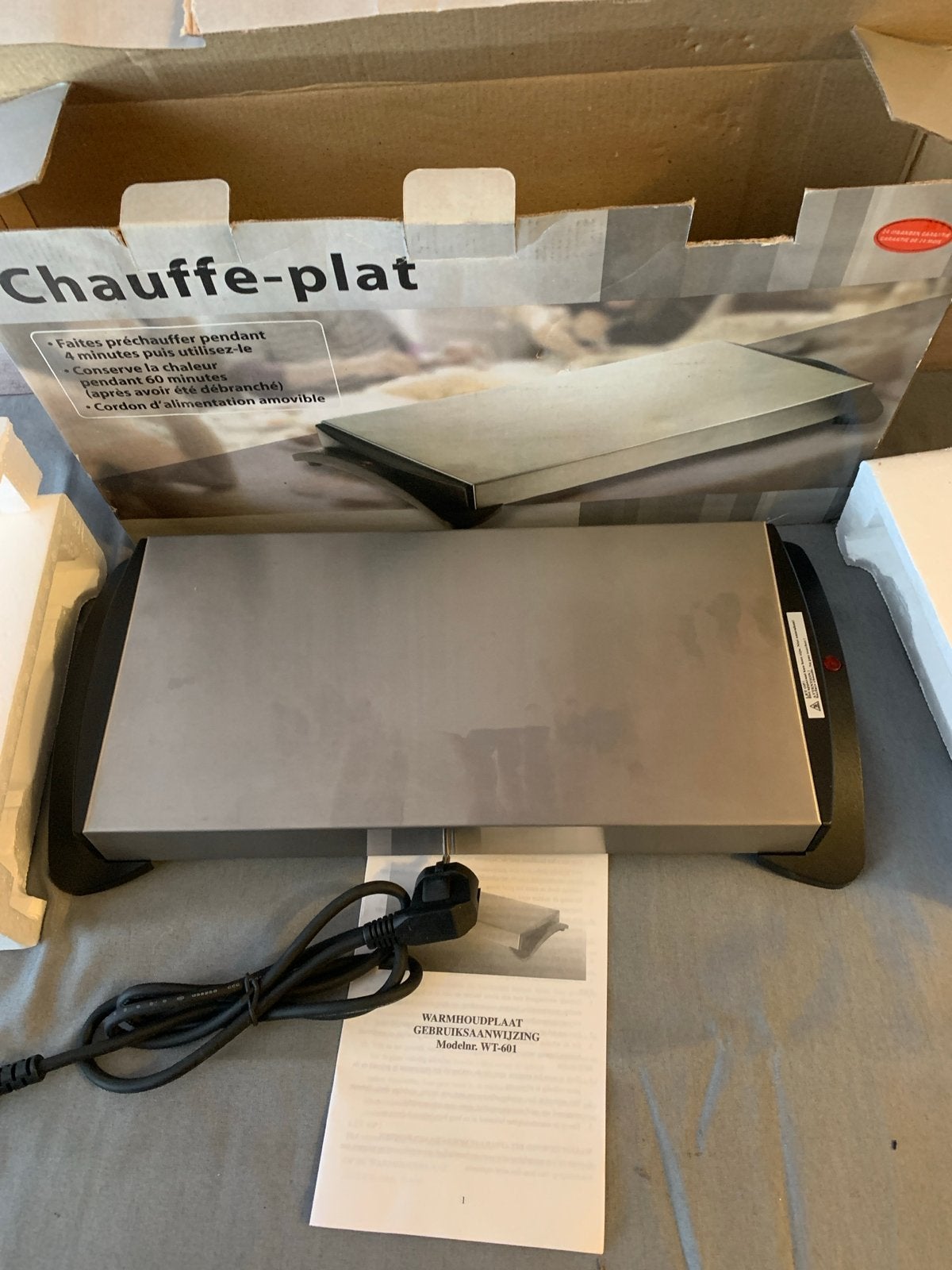 Chauffe-plat / Warmhoudplaat - Nieuw in doos, Ophalen of Verzenden, Nieuw