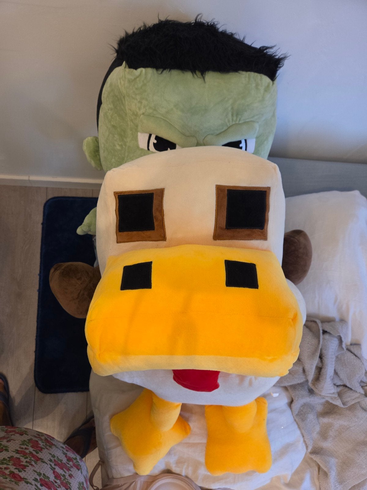 Grote knuffels: Hulk en eend (Minecraft-stijl), Kinderen en Baby's, Speelgoed | Knuffels en Pluche, Groen, Overige merken, Overige karakters