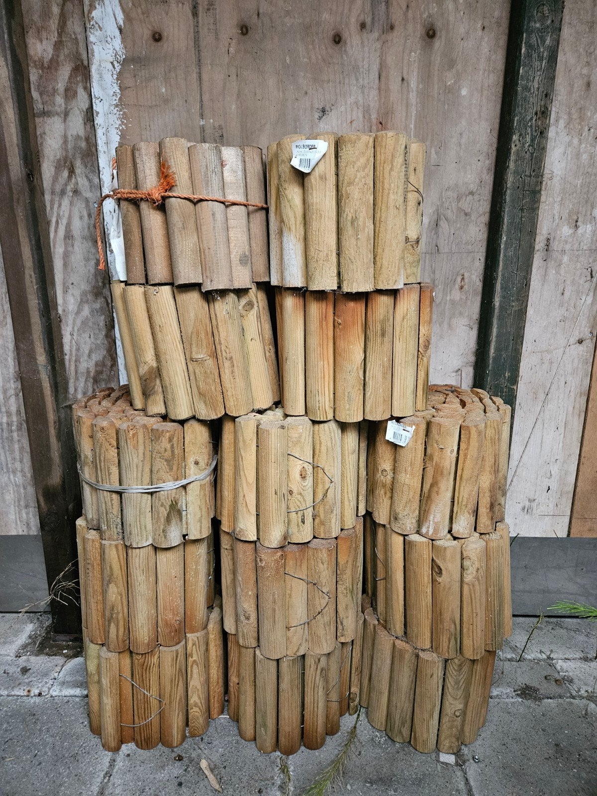 Nieuw 13 houten borderrollen voor tuin en landschap., Tuin en Terras, Ophalen, 100 tot 200 cm, Nieuw, Minder dan 25 cm