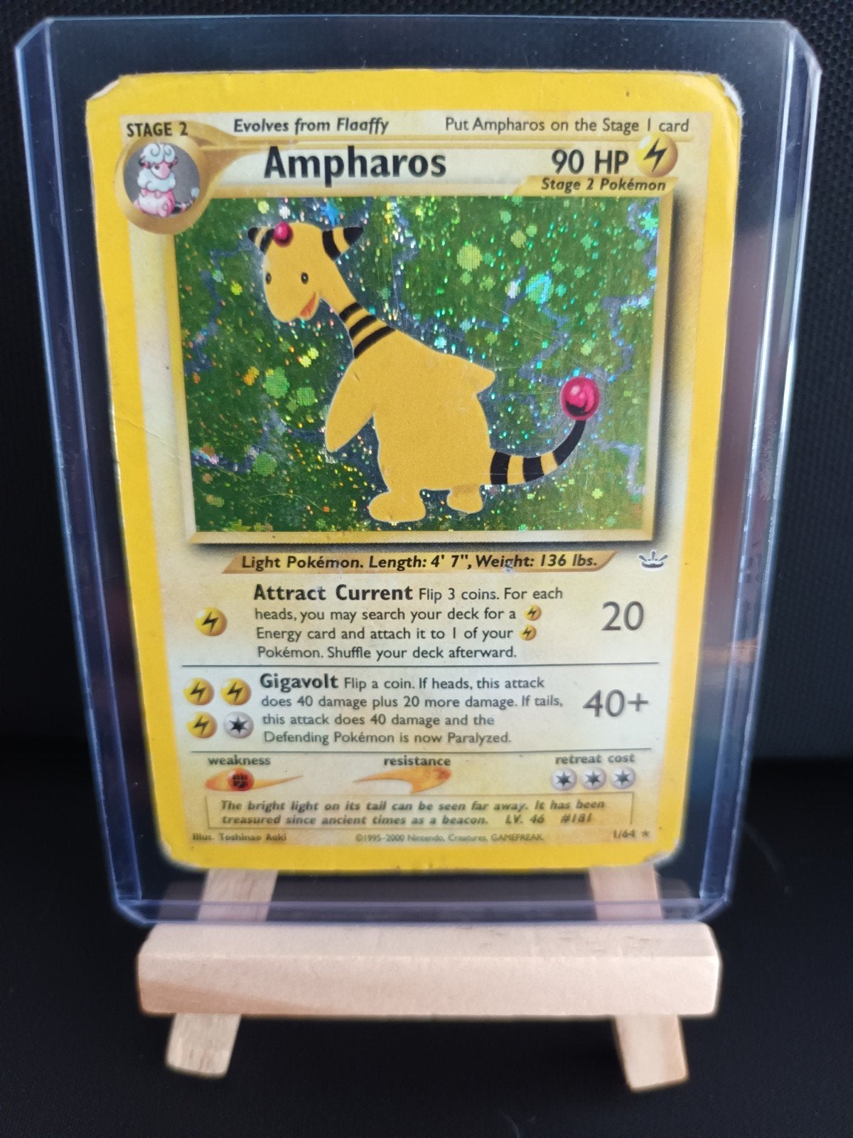Pokemons Ampharos 1/64 & Dark Arbok 2/82 Holo WOTC Vintage, Hobby en Vrije tijd, Verzamelkaartspellen | Pokémon, Gebruikt, Meerdere kaarten