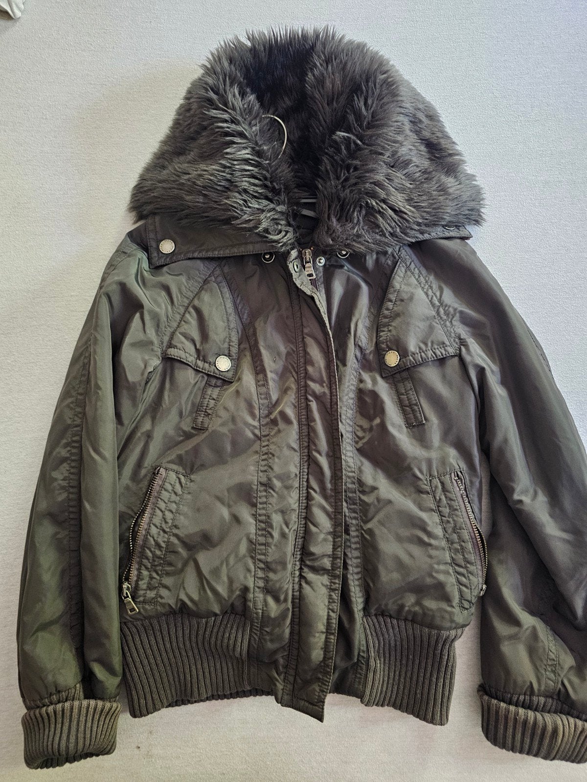 Mexx bomberjack met imitatiebontkraag - Maat 36 (S), Mexx, Ophalen of Verzenden, Maat 36 (S), Gedragen