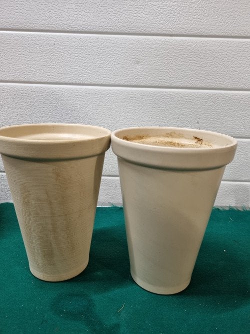 Bloempotten vaas model creme kleurig, Ophalen of Verzenden, 'T Olde Gre-j, Info@toldegrej.nl, Endepoelstraat 20f Didam