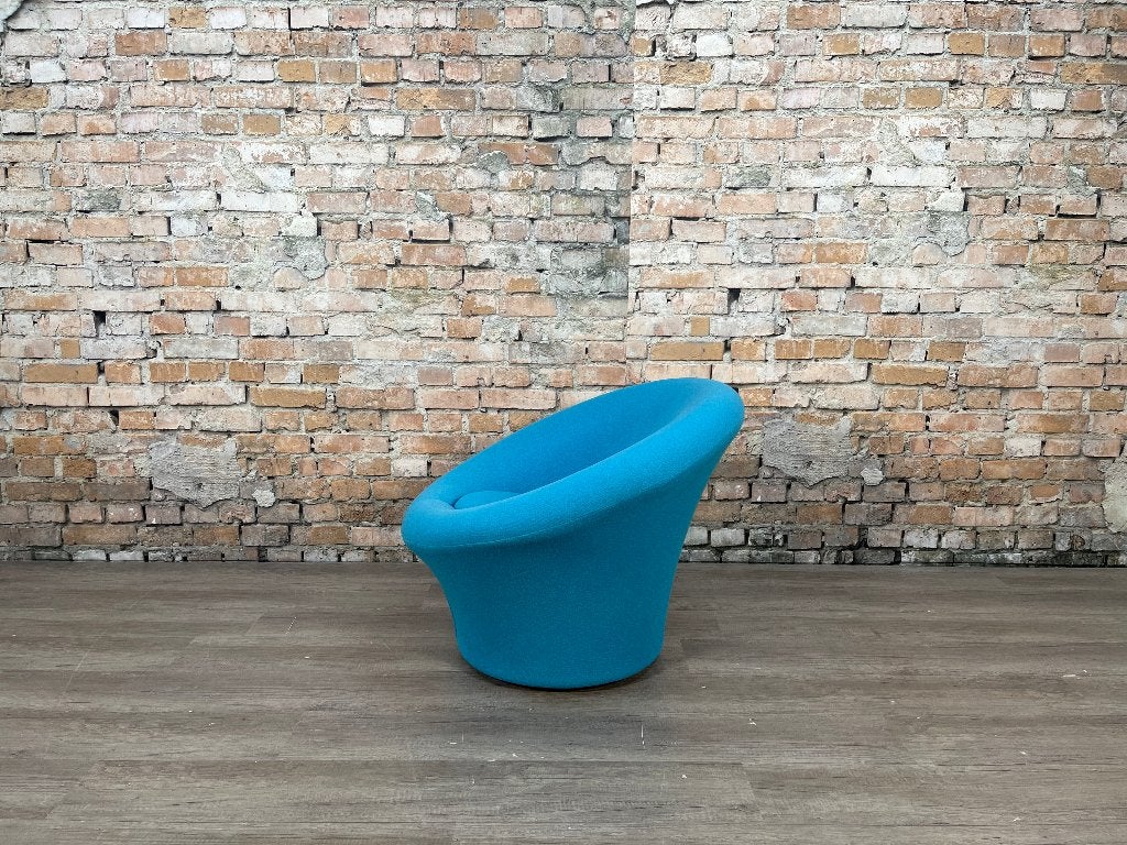 Artifort Mushroom Big – Blauw stof | Pierre Paulin, Ophalen, Design, 75 tot 100 cm, Zo goed als nieuw