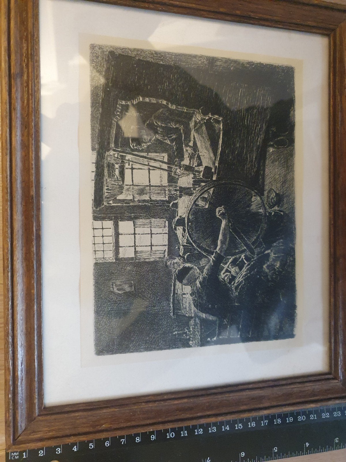 Max Liebermann - Een Wever (A Weaver) - Ets, Dagelijks leven, Ets, Ophalen of Verzenden, Origineel