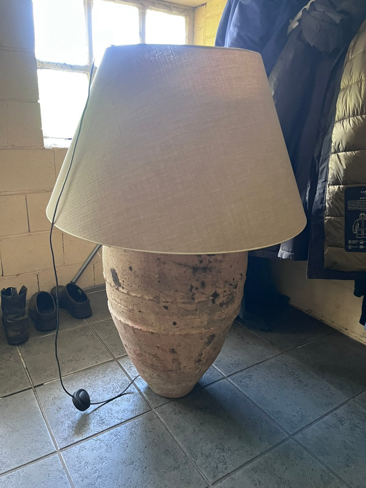 Grote Kruiklamp, Beige, Ophalen, Gebruikt