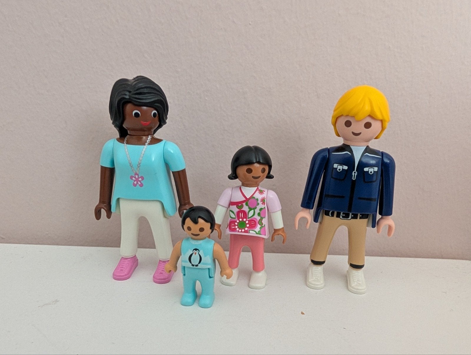 Playmobil set poppetjes, gezin, getinte moeder en  baby, Ophalen of Verzenden, Nieuw, Complete set, Figuren