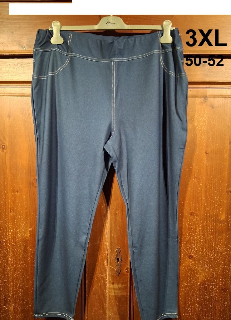 jeanslook legging 50-52, Ophalen of Verzenden, Nieuw, Overige kleuren, Broek of Spijkerbroek