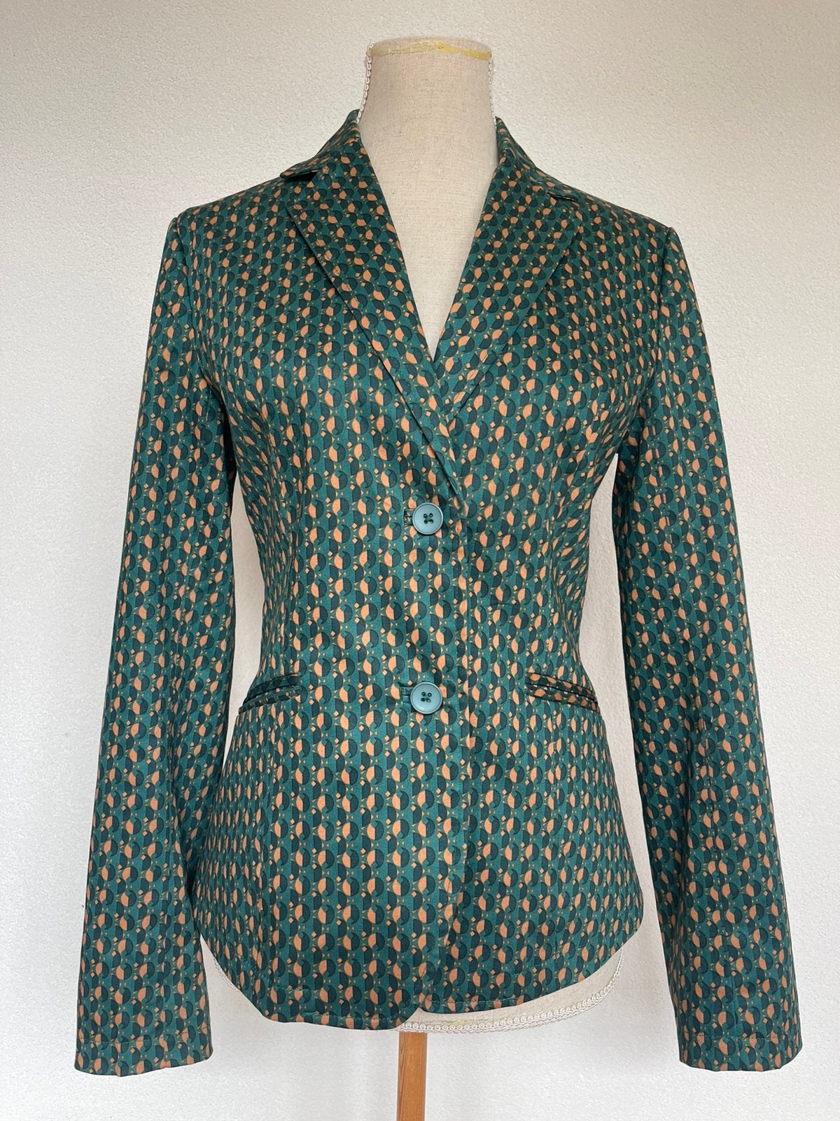 Blazer, Colbert van Zilch met retroprint maat XS, Meerkleurig, Ophalen of Verzenden, Zo goed als nieuw, Jasje