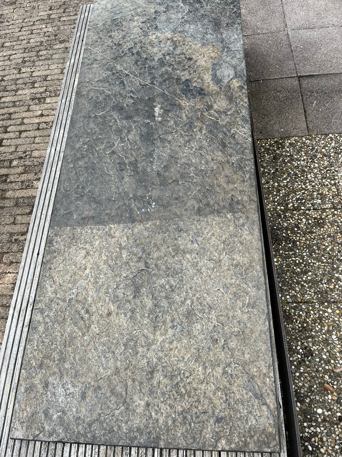 Noors leisteen 60x160x2 cm - Tafel, vloer of vensterbank, Ophalen, Gebruikt, Overige typen, Minder dan 5 m²