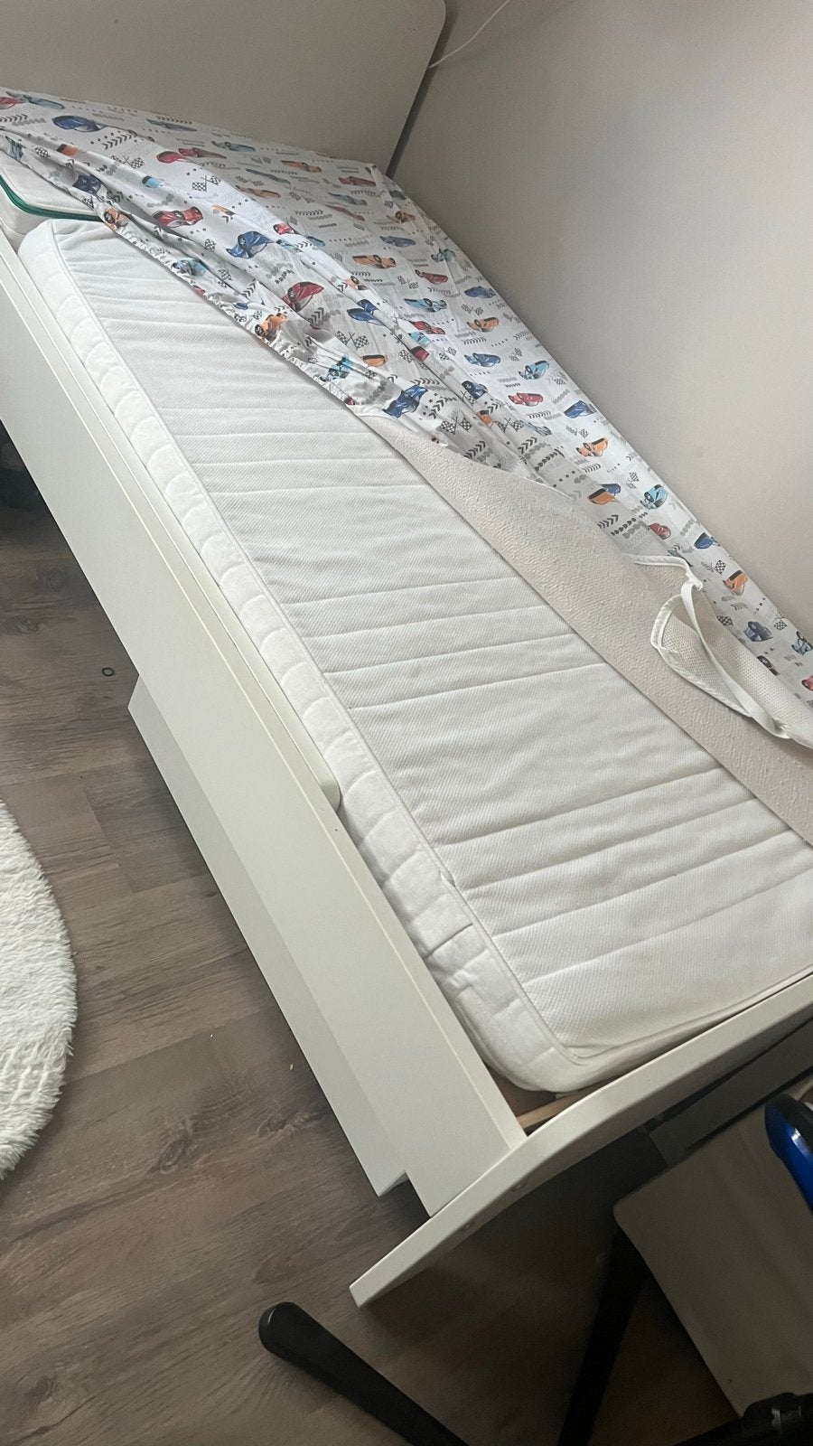 IKEA uitschuifbed/groeibed. Meegroeibed, Ophalen, Eenpersoons, Wit, Overige maten