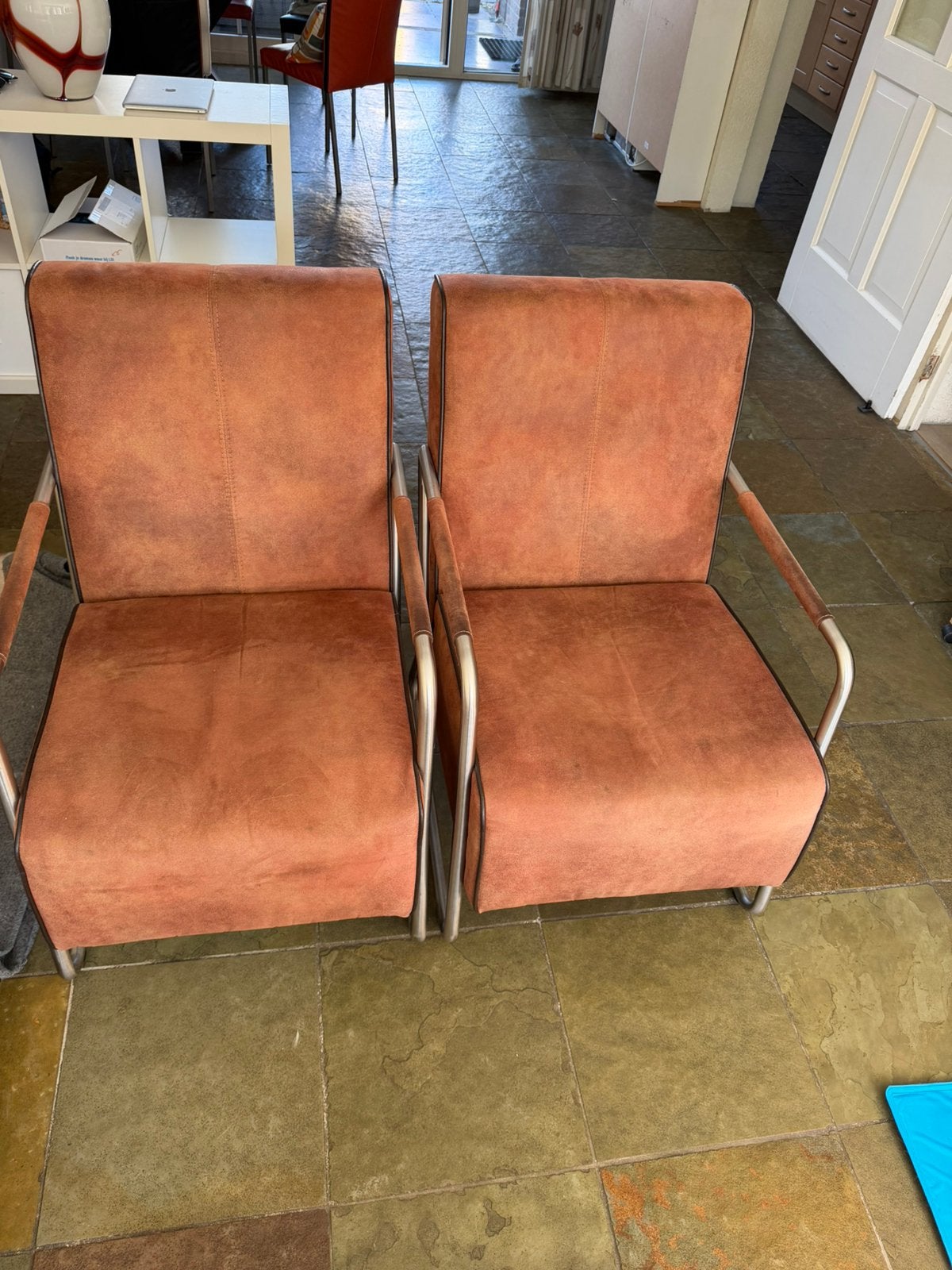 Te koop: nog in goede staat fauteuils, Ophalen, Overige materialen, Gebruikt, 75 tot 100 cm