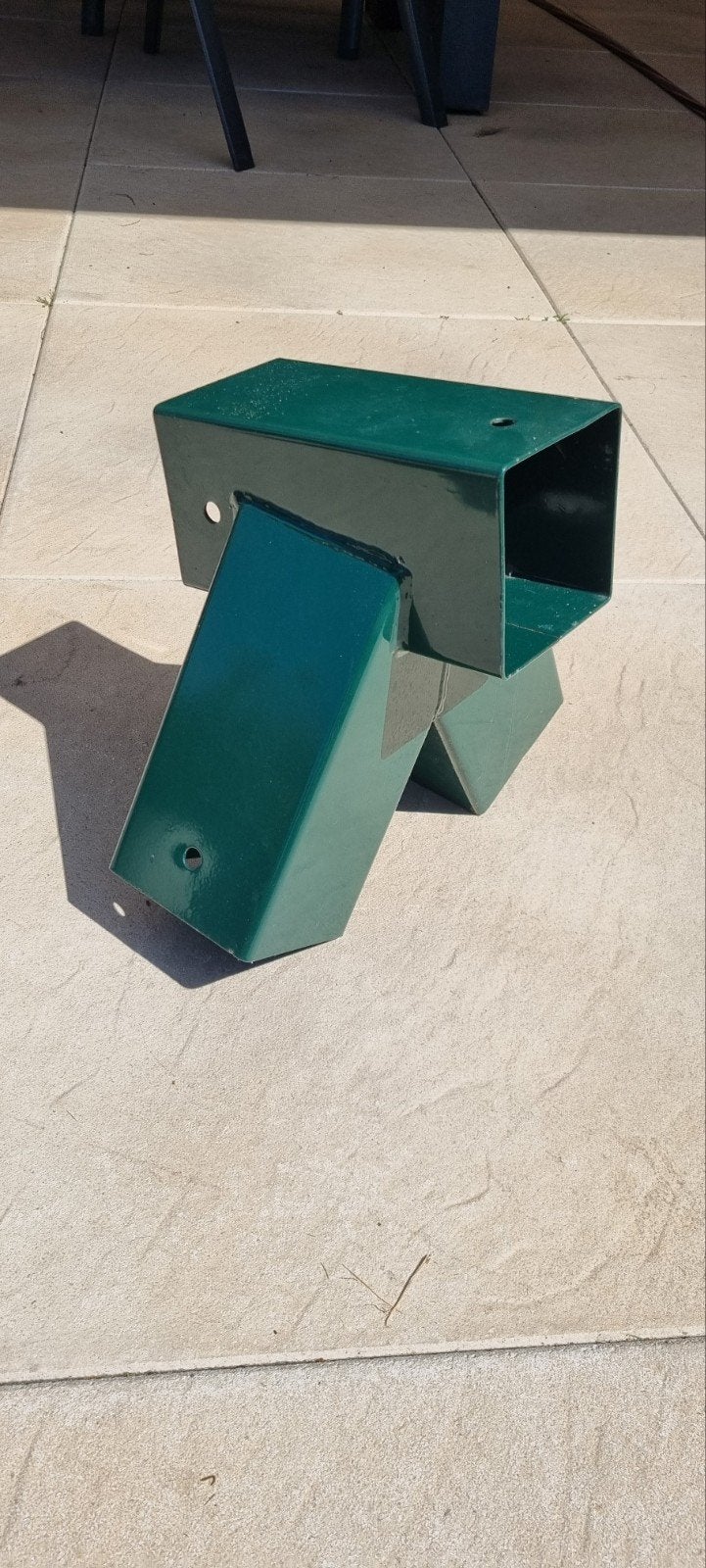2x Paalhouders 90x90mm - 1 Nieuw, 1 Gebruikt, Ophalen, Gebruikt