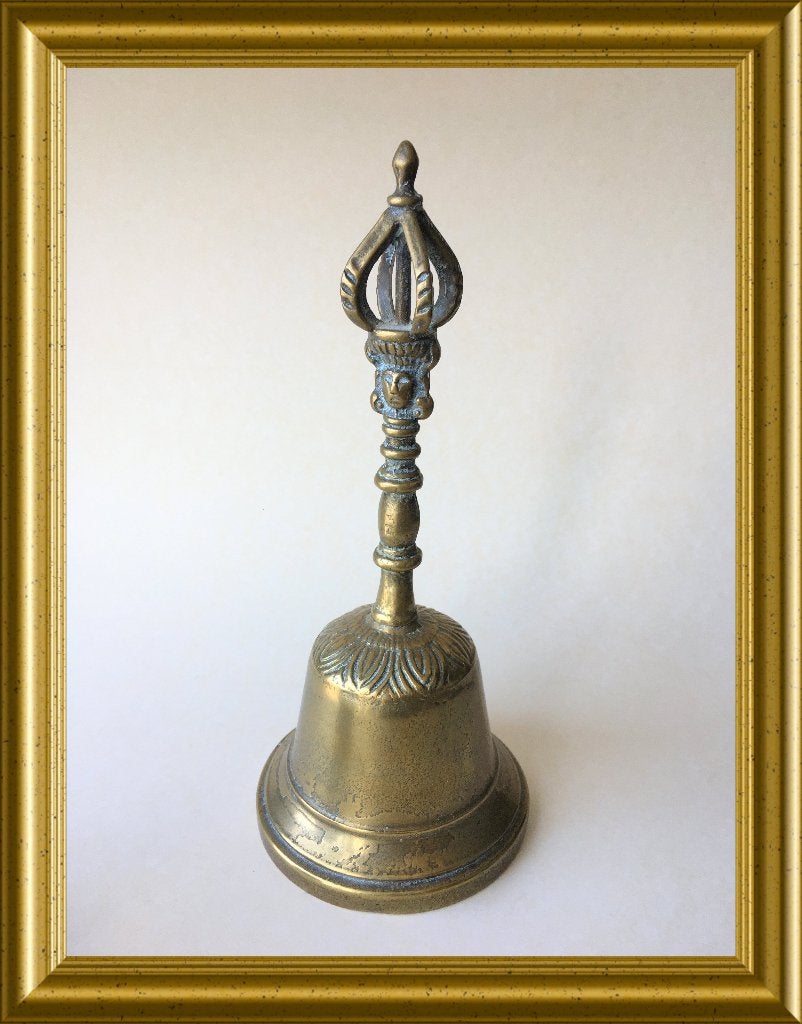 Oude koperen, messing bel, handbel, Ophalen of Verzenden