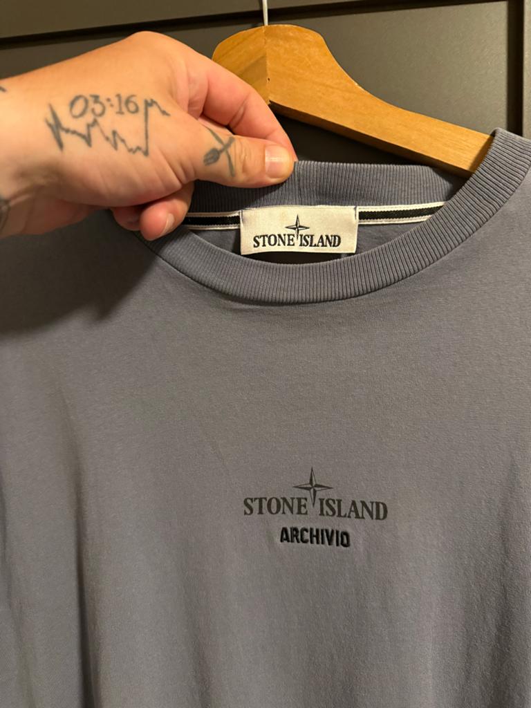 Stone Island Archivo T-shirt - Zo goed als nieuw, Kleding | Heren, Ophalen, Zo goed als nieuw, Overige maten, Grijs