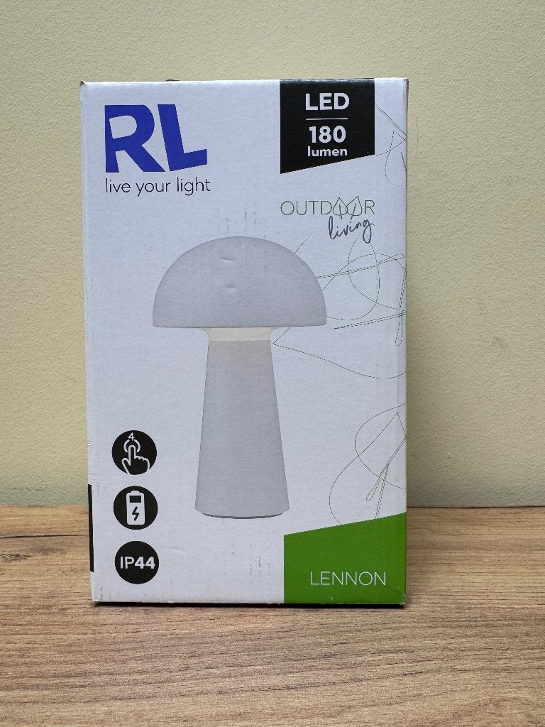 RL Live Your Light Lennon LED Tafellamp – Oplaadbare Buiten, Grijs, Ophalen of Verzenden, Trio, Oplaadbaar