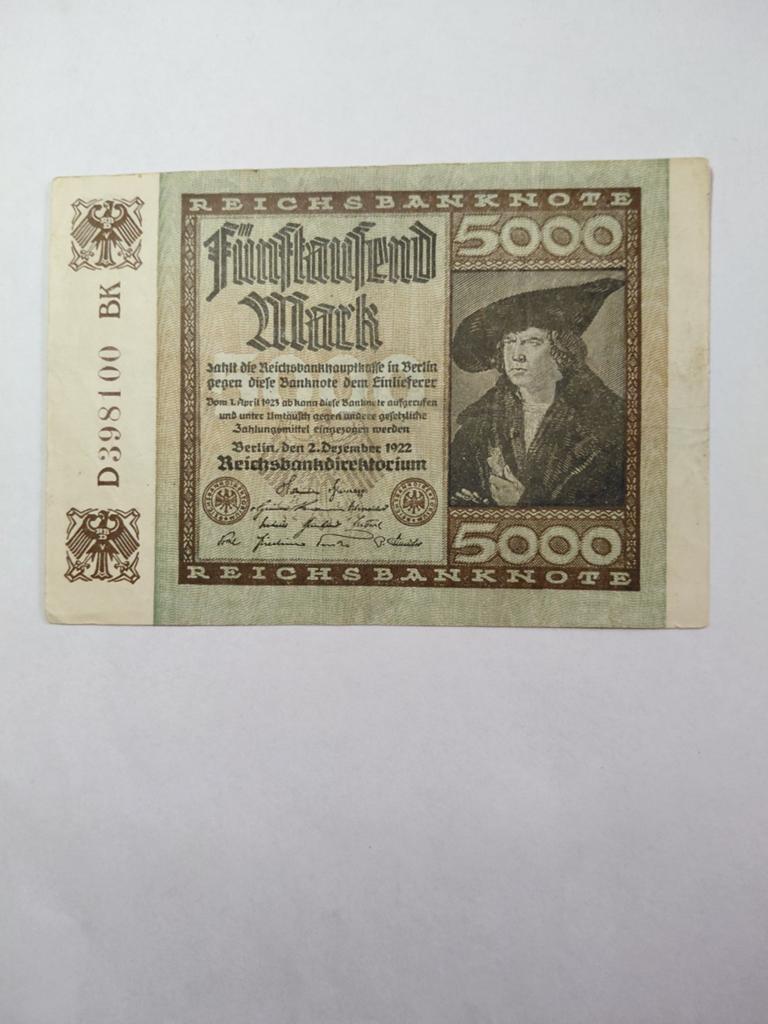 Duitse 1000 mark 1922, Ophalen of Verzenden, Duitsland