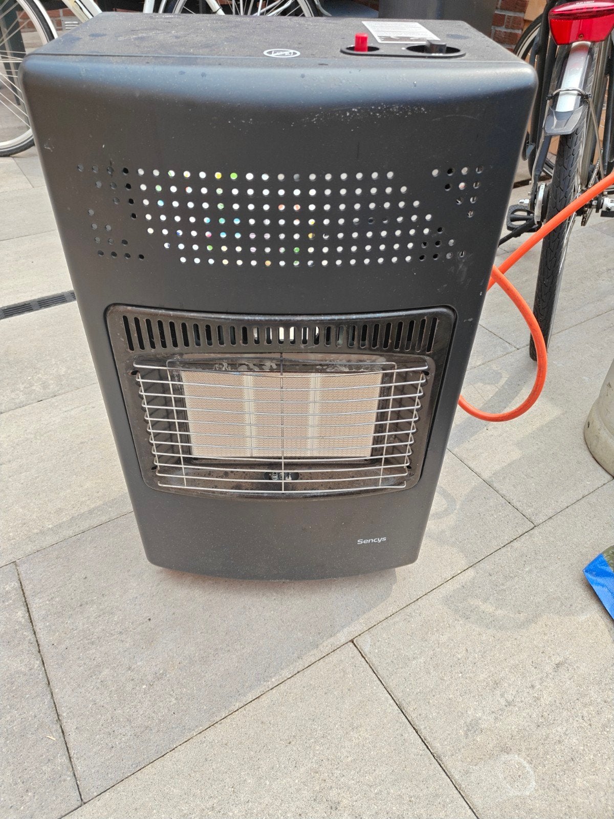 Sencys gaskachel - Draagbare terrasverwarmer, Huis en Inrichting, Kachels, Ophalen, Gebruikt, Gas, Vrijstaand