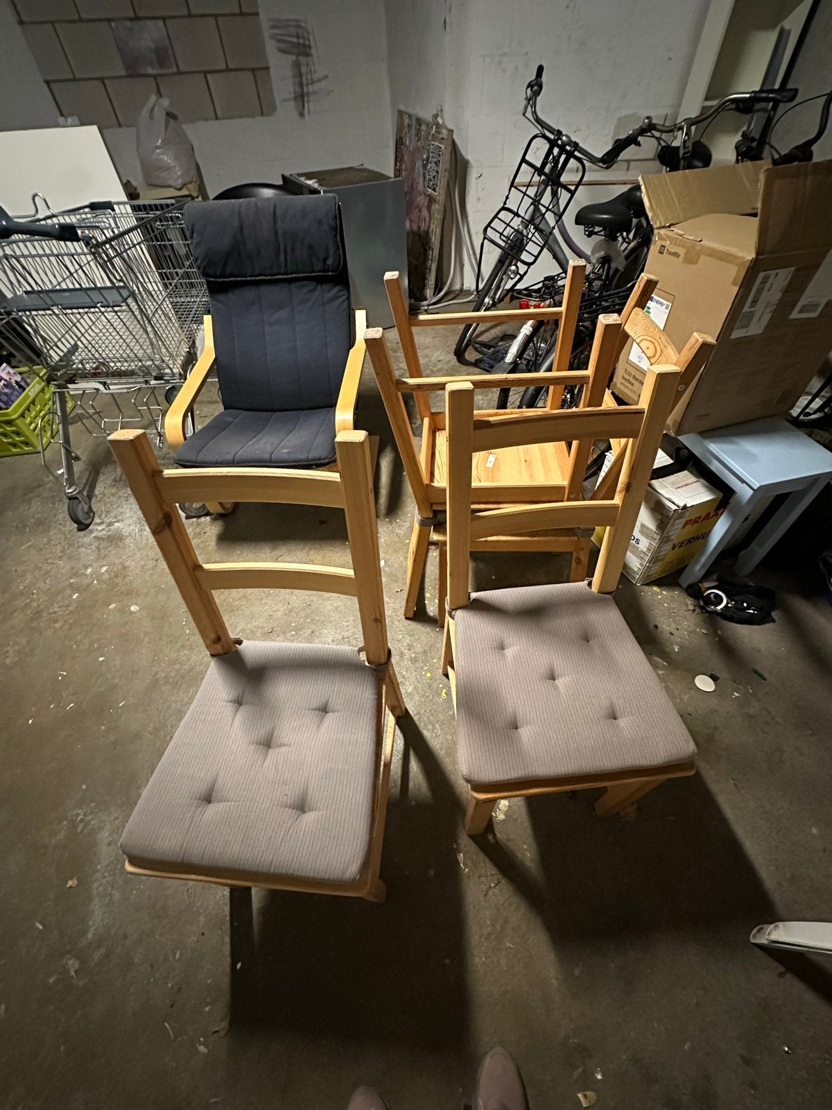 4 EVAR stoelen, Ophalen, Gebruikt, Vier, Grijs