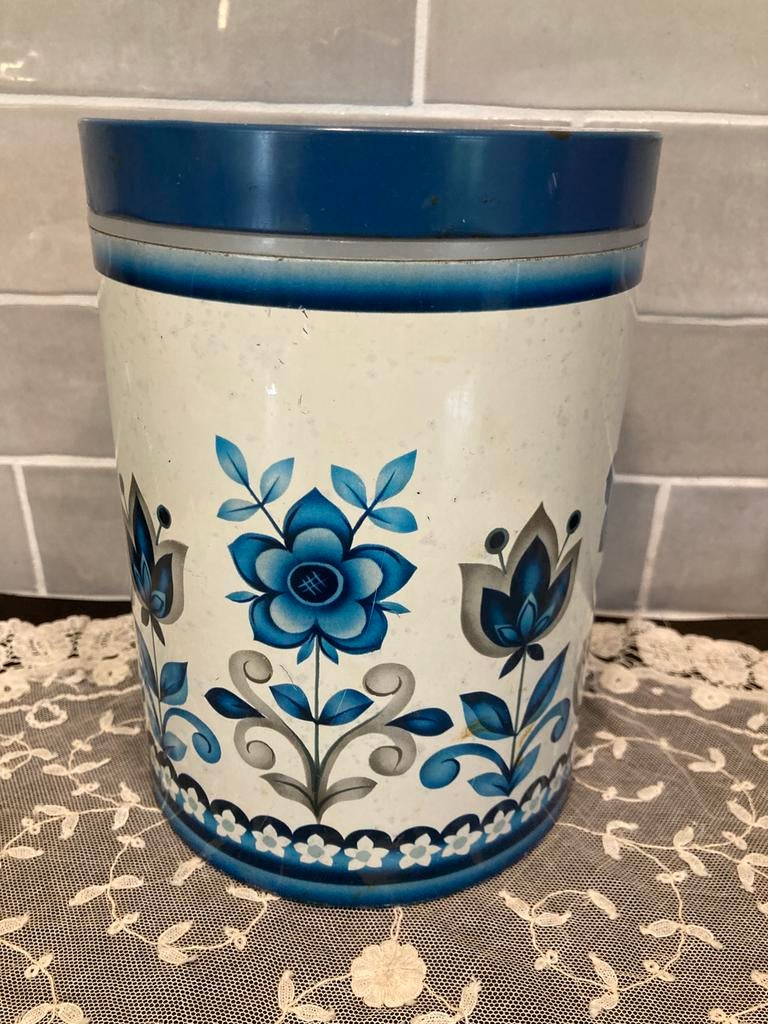Vintage Engels blik, blauw (300424), Ophalen of Verzenden, Gebruikt, Overige
