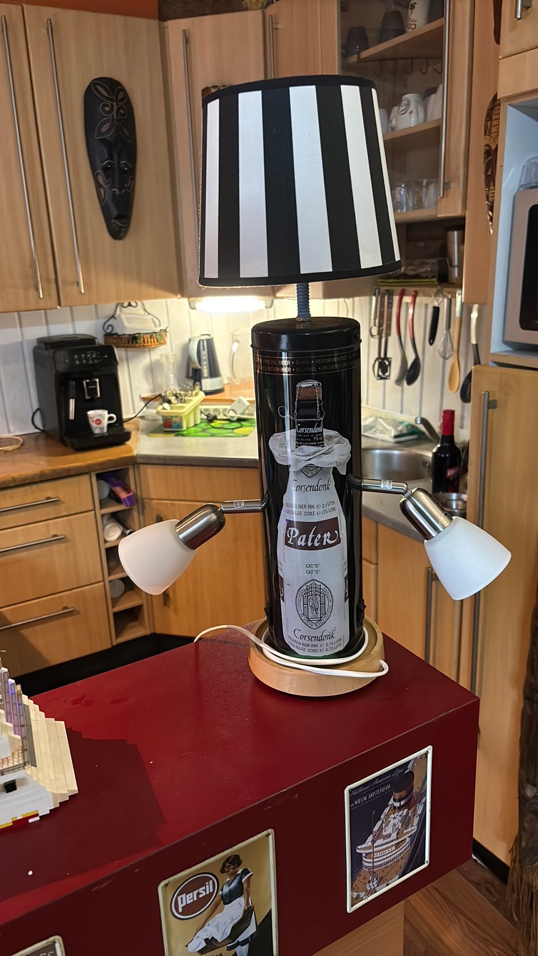 Unieke Corsendonk Pater lamp - Ideaal voor man cave!, Huis en Inrichting, Ophalen, Gebruikt, Voor man cave