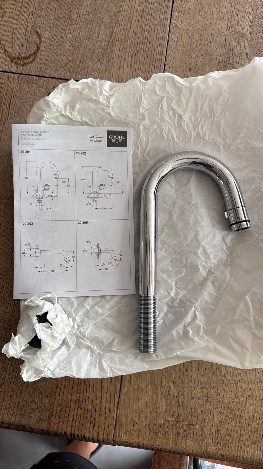 Grohe 20201000 fonteinkraan, Doe-het-zelf en Verbouw, Ophalen of Verzenden, Nieuw, Chroom, Kraan