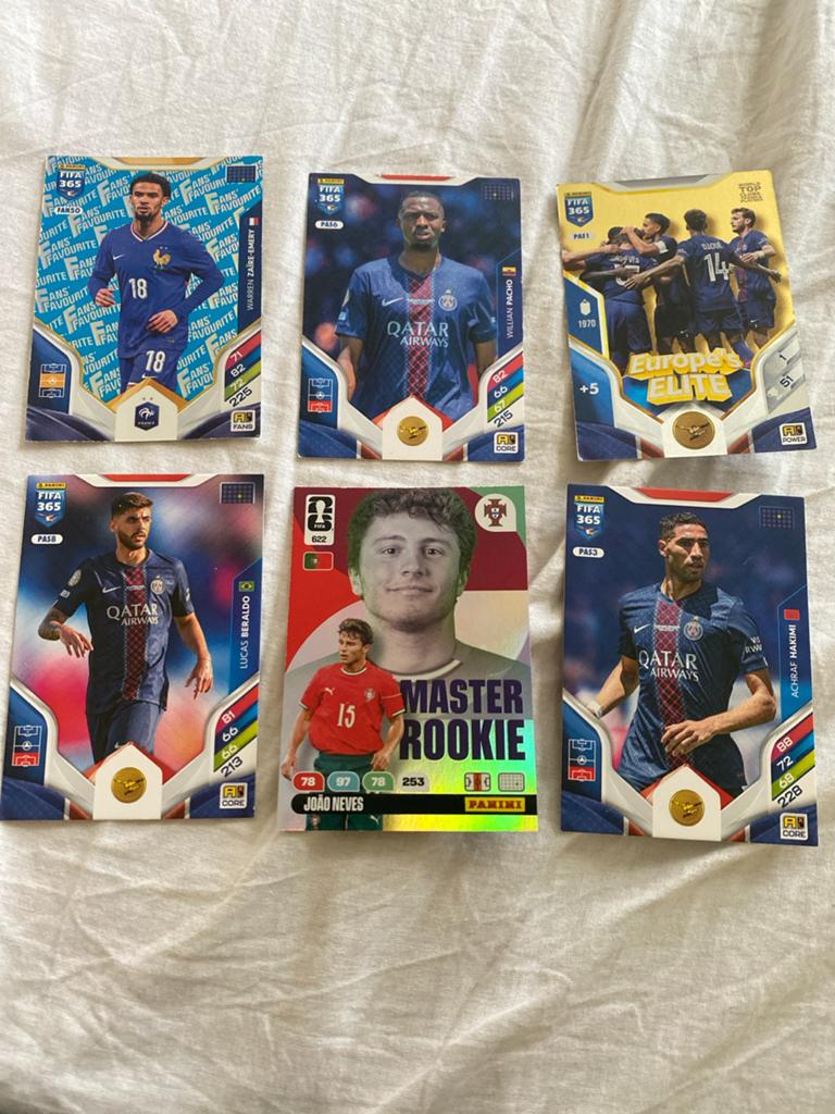 Psg panini FIFA 365 Adrenalyn XL 2024 Voetbal Kaarten PSG, Ophalen of Verzenden, Zo goed als nieuw, Buitenlandse clubs, Spelerskaart