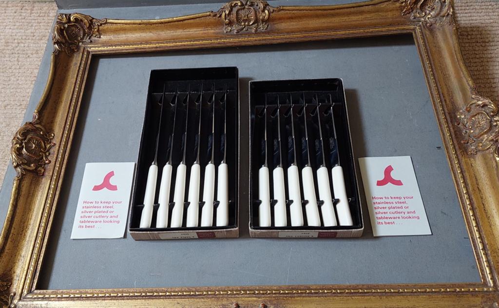 Vintage Taylor's Eye Witness Sheffield messen Set (12 s, Ophalen of Verzenden