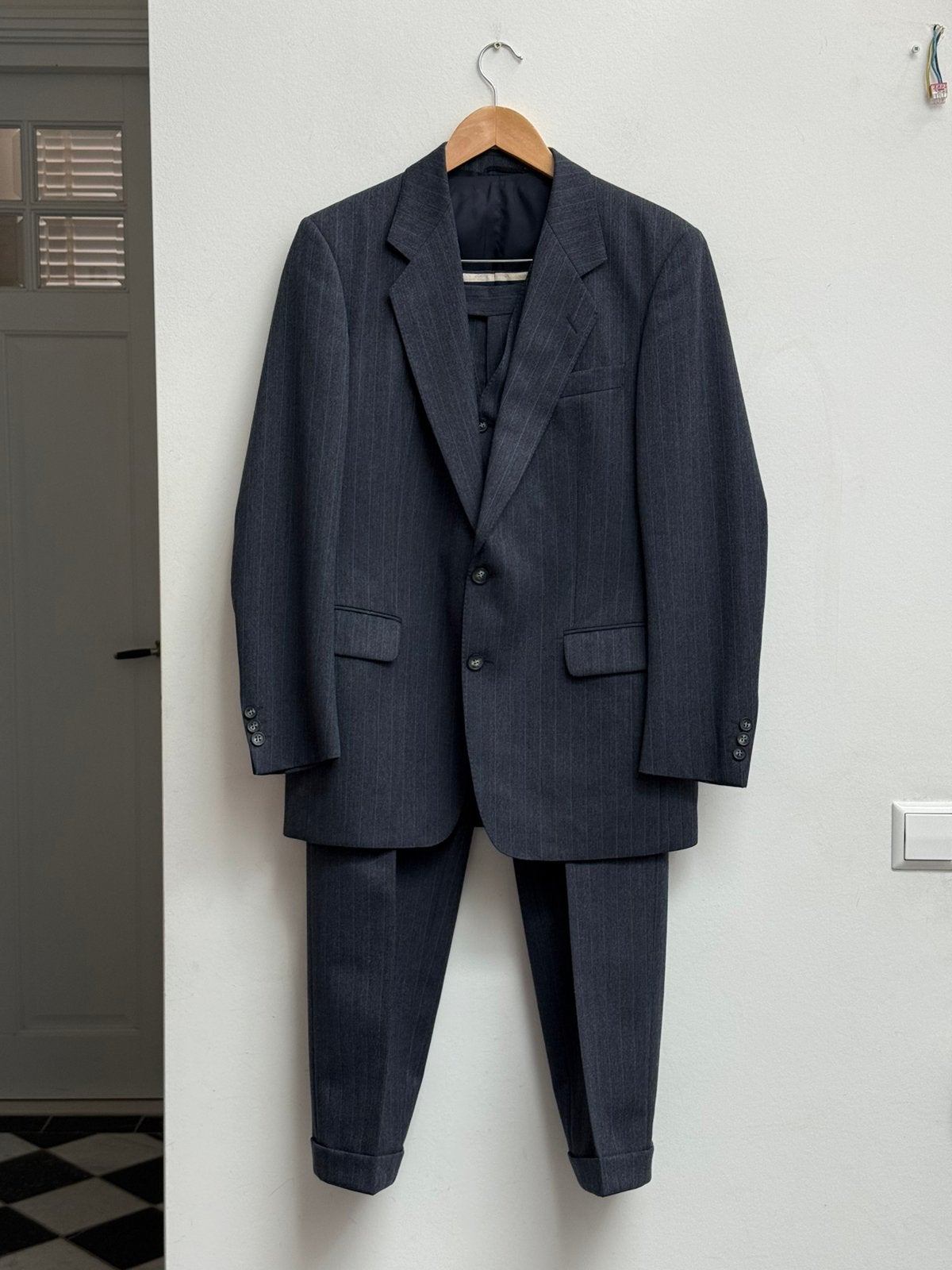 Vintage Burberrys 3-Delig Wollen Kostuum Maat 46, Kleding | Heren, Kostuums en Colberts, Ophalen of Verzenden, Zo goed als nieuw