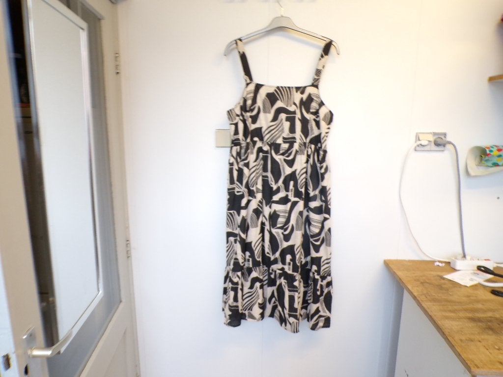 1 ger.Zwart/beige zomerjurk Only Carmakoma 48 nieuw! (3x), Kleding | Dames, Grote Maten, Nieuw, Ophalen of Verzenden, Nvt, Nvt