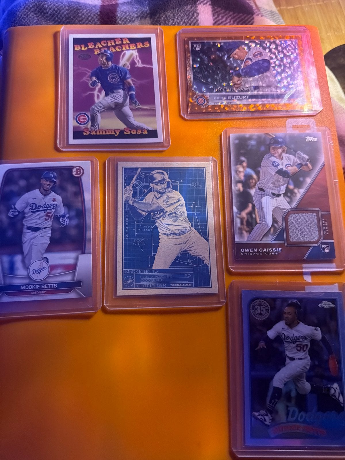 Diverse Honkbalkaarten - Mookie Betts, Sammy Sosa & Meer, Ophalen of Verzenden, Zo goed als nieuw, Meerdere kaarten, Foil