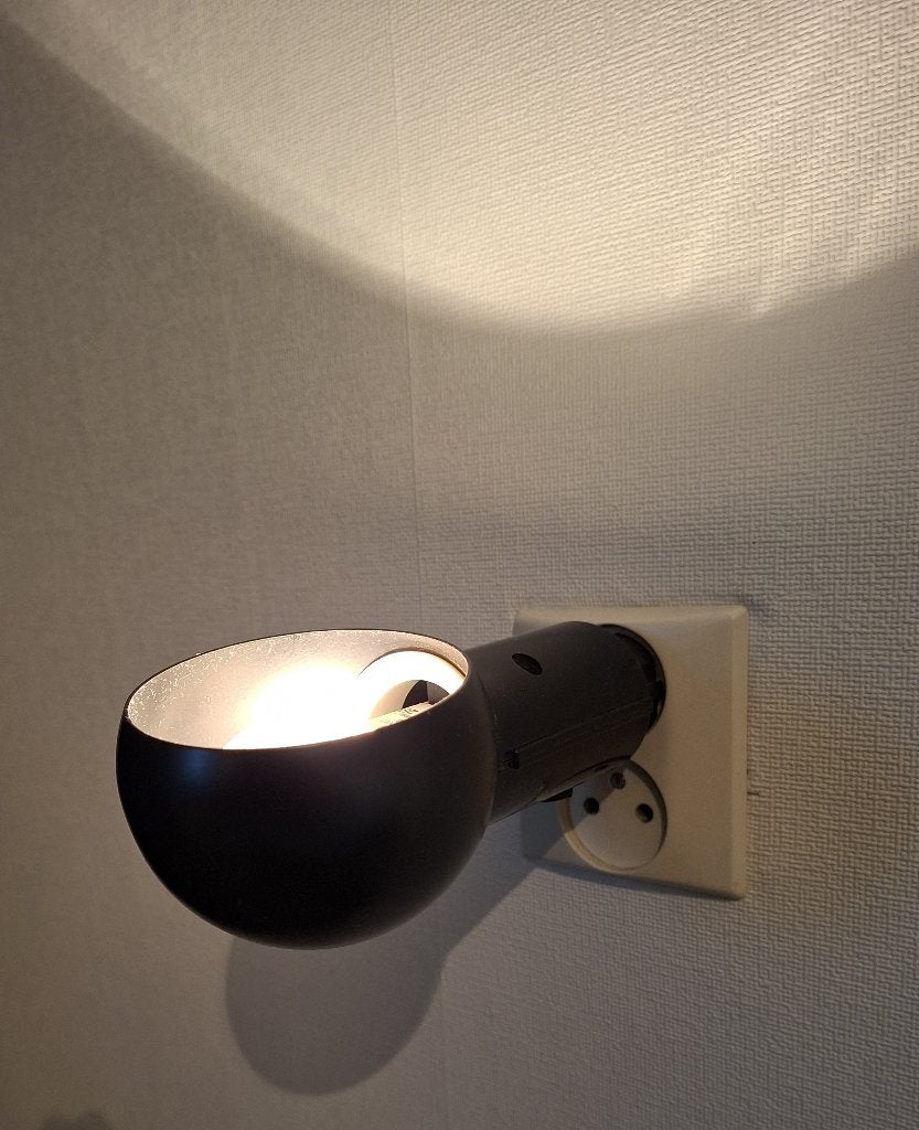 Vintage Stekkerlamp Zwart, Overige materialen, Gloeilamp, Overige typen, E14 (klein)