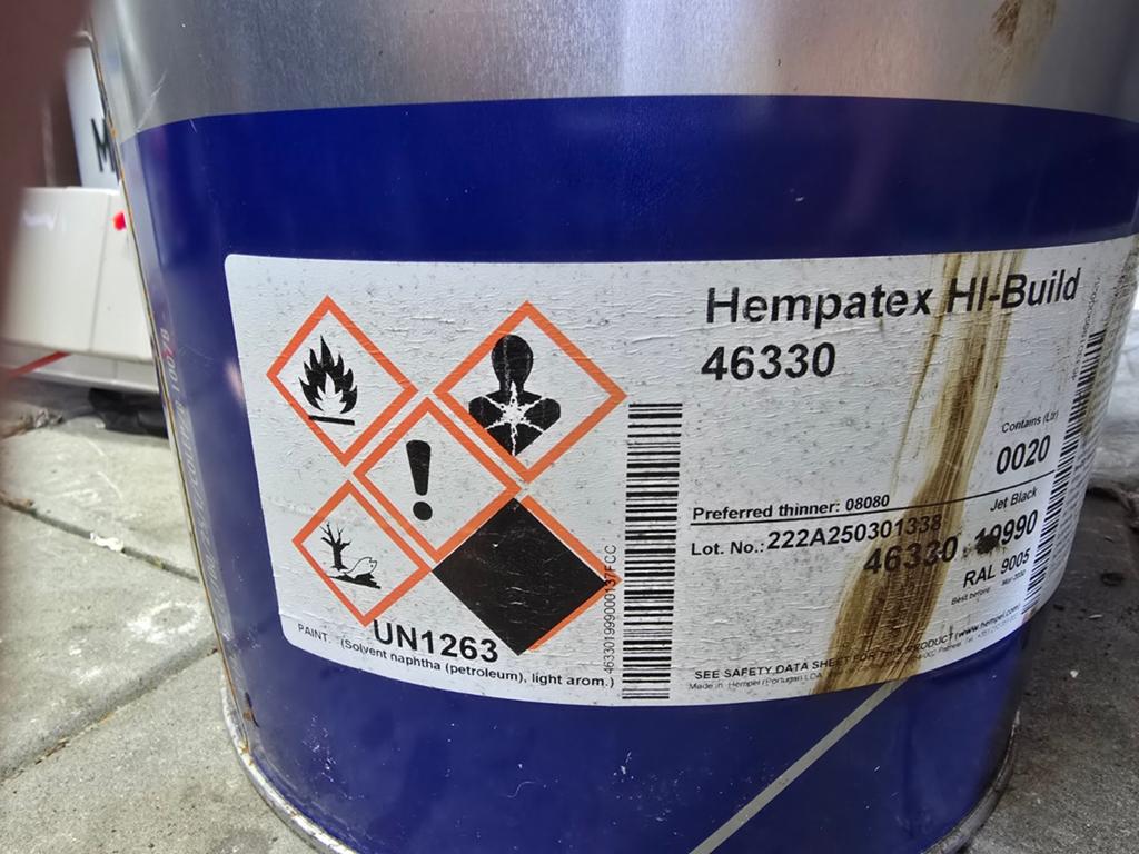Hempatex Hi-Build Verf - Jet Black (20 liter) antifouling, Doe-het-zelf en Verbouw, Verf, Beits en Lak, Nieuw, Verf, 20 liter of meer
