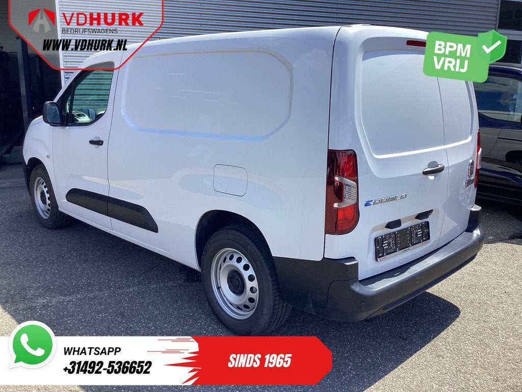 Fiat E-Doblò L2 50 kWh 285 WLTP Carplay/ Snellader/ Camera/, 1816 kg, Wit, Origineel Nederlands, 450 min